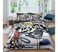 AYMAING Kinder Kids Graffiti Wall Housse de Couette Set Sreet Art Design Literie Set Soft Microfiber Hiphop Style Housse de Couette avec 2 taies d'oreiller 3 pièces 155x220 Cm 80x80 Cm