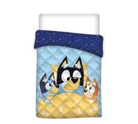 Aymax Couette Imprimée Bluey140x200 cm, Couvre-lit 1 Personne en Polyester, avec Bluey, Bingo et Bandit