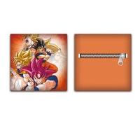 AYMAX Coussin en Peluche avec poche Dragon Ball Z - Tous les Personnages - 35x35 cm Orange