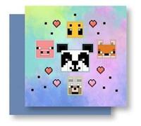 AYMAX Coussin en Peluche Minecraft - Multicolore 35x35 cm Multicolors G