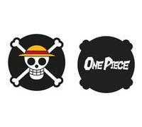 Coussin 3D - One Piece - 35 cm - Noir - Rond - Enfant