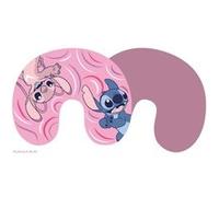 Coussin Tour de Cou - Disney Stitch & Angel Tourbillons Roses