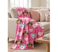 Aymax Couverture Polaire Gabby et Chat DreamWorks 130x160cm | Licence Officielle, Plaid Doux et Chaud