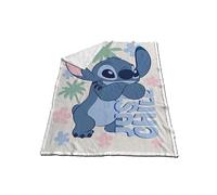 Aymax Couverture Sherpa Stitch 130×170 cm Blanc Style Enfant Lavable