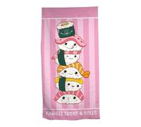 Aymax Kawaii Sushi and Rolls Serviette de Plage 70x140cm Ultra absorbante