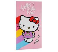 Aymax Serviette de plage enfant 70 x 140 cm en microfibre pour garçons et filles Motif Hello Kitty