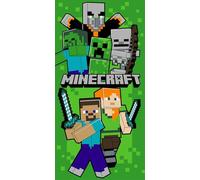 Aymax Draps de Plage Minecraft en Polyester, Serviette de Plage 70x140cm Ultra absorbante