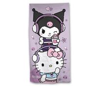 Aymax Hello Kitty & Kuromi draps de Plage en Polyester, Serviette de Plage 70x140cm Ultra absorbante