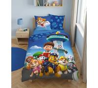 Aymax Housse de Couette Pat' Patrouille Réversible 140x200 cm - Parure de Lit Enfant 100% Polyester avec Taie d'oreiller 63x63 cm - Fermeture Boutons - Certifiée Oeko-Tex Standard 100