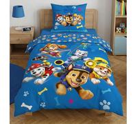 Aymax Housse de Couette Pat' Patrouille Réversible - Parure de Lit Enfant 140x200 cm avec Taie d'oreiller 63x63 cm - 100% Polyester Doux - Certifiée Oeko-Tex Standard 100 - Bleu