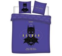 Aymax Parure de Lit Double Batman 1989, 2 Personnes, Housse de Couette Réversible 240x220 cm + 2 Taies d'oreiller 65x65 cm