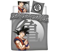 Aymax Parure de Lit Double Dragon Ball Z, Housse de Couette 2 Personnes Réversible 240x220 cm + 2 Taies d'oreiller 65x65 cm, Polycoton