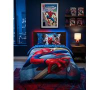 Aymax, Parure de Lit Garçon Spider-Man Marvel 140x200 cm + Taie 65x65 cm 100% Coton Réversible | New York | Licence Officielle
