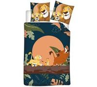 AYMAX Parure de lit - Le Roi Lion - Pumba, Simba, Timon - 140 cm x 200 cm Multicolors G