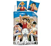 Aymax Parure de Lit One Piece, Polycoton, 1 Personne, Housse de Couette Réversible 140x200 cm + Taie d'oreiller 65x65 cm