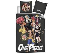 Aymax Parure de Lit One Piece Team, Housse de Couette Réversible 140x200 cm + Taie d'oreiller 63x63 cm, 100% Microfibre