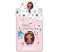 Parure de Lit Enfant - Gabby et la Maison Magique - Chaton - 140x200 cm - 1 Taie 65x65 cm - Lavable en machine