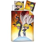 Aymax - Parure de lit Naruto et Minato Namikaze - Housse 140x200 cm + Taie 63x63 cm - 100% microfibre