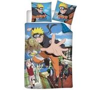 Aymax Parure de lit Naruto Hokage 100% coton Housse de couette 140x200 cm + Taie 65x65 cm