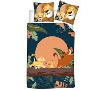 Aymax Parure de lit Disney Le Roi Lion Housse 140x200 cm Taie 65x65 cm Polycoton Oeko Tex