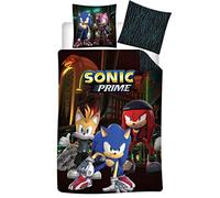 Aymax Parure de Lit Sonic Prime, Housse de Couette 140x200 cm + Taie d'oreiller 63x63 cm, 100% Microfibre