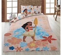 Aymax Parure de Lit Vaiana Flowers, 1 Personne, Housse de Couette Réversible 140x200 cm + Taie d'oreiller 65x65 cm, Polycoton