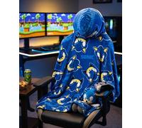 Aymax Plaid à Capuche Flanelle Sonic The Hedgehog 120x150cm | Doux et Chaud, Licence Officielle SEGA