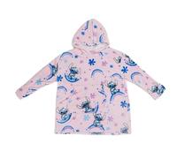 Aymax Pull Plaid Stitch Enfant, Plaid Capuche à Manches Longues Oversize en Flanelle Douce Capuche avec Sherpa. Taille Unique Enfant/Ado