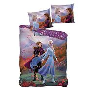 Housse De Couette Reine Des Neiges 2, Violet, Enfant, 140x200cm, 100% Microfibre De Qualité