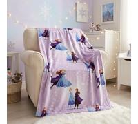 Aymax Reine des Neiges Couverture Flanelle 110x150 cm | Couverture polaire 110x150 cm | Flanelle douce et chaude | Elsa et Anna scintillant | Fille | Idee cadeau