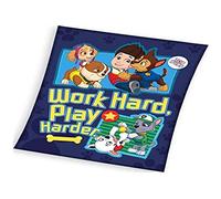 AYMAX S.P.R.L Couverture Polaire la Pat' Patrouille Work Hard Play Harder 140 x 100 cm RXZER23