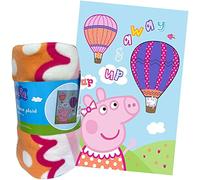 AYMAX S.P.R.L Couverture polaire Peppa Pig - 100 x 140 cm - Motif Peppa Pig Up and Away Multicolore