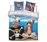 Aymax S.P.R.L Parure de Lit One Piece 100% Coton, Housse de Couette Réversible 240x220 cm et 2 Taies d'oreiller 65x65 cm