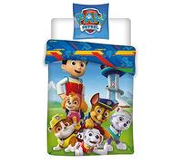 AYMAX S.P.R.L. Parure de lit Pat Patrouille 100% Coton - Housse de Couette 155x200 cm + Taie d'oreiller 50x80 cm