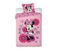 AYMAX S.P.R.L S.P.R.L Disney Minnie Parure de lit 1 Personne Housse de Couette Rose California King 140x200cm