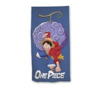 aymax Serviette de Place One Piece Luffy Bleu 70x140cm 100% Polyester