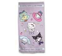 Aymax Serviette de Plage Hello Kitty and Friends, 90 x 170 cm, 100% Coton