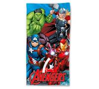Aymax Serviette de plage piscine bain Avengers avec Hulk, Thor, Captain America et Iron Man - 140 x 70 cm Certifié qualité : Oeko-Tex, LIL24-001