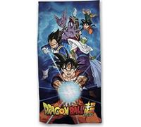 Aymax Serviette de plage, piscine, salle de bain Son Goku Kamehameha avec Vegeta, Beerus, Piccolo - 140 x 70 cm, 100 % coton