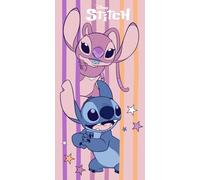 Aymax Stitch et Angel Draps de Plage en Polyester, Serviette de Plage 70x140cm Ultra absorbante