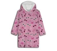 Aymax Sweat Plaid Barbie Enfant, Sweat Poncho à Manches Longues Oversize en Flanelle Douce Capuche avec Sherpa. Taille Unique Enfant/Ado