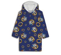 Aymax Sweat Plaid Sonic Taille Adulte, Sweat Poncho à Manches Longues Oversize en Flanelle Douce Capuche avec Sherpa. Taille Unique ADO/Adulte