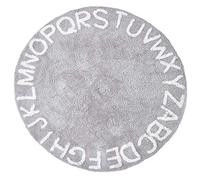 AYMAYA Grand Tapis De Bébé pour La Crèche des Enfants Rond éducatif ABC Alphabet Area Tapis Tapis,Non-Tapis Rampants Glissants pour Baby Tent Game Play House-Gris. 200cm de diamètre.