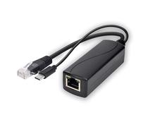 AYMBH Répartiteur PoE USB Type-C 48 V vers 5 V, conforme à la norme 802.3af/at, Ethernet Gigabit adaptatif 10/100/1000 Mbps, idéal pour Raspberry Pi, Hikvision, caméras de sécurité, appareils