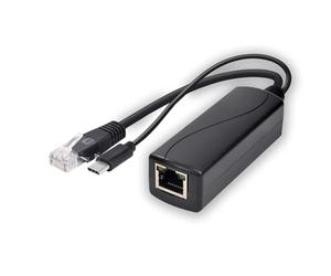AYMBH Répartiteur PoE USB Type-C 48 V vers 5 V, conforme à la norme 802.3af/at, Ethernet Gigabit adaptatif 10/100/1000 Mbps, idéal pour Raspberry Pi, Hikvision, caméras de sécurité, appareils