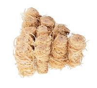 Aymzbd 12 Bûches de pour Cheminée, Charbon de Bois Naturel, Bois, Barbecue, Feu, Cheminée, pour Foyers Extérieurs, 2x5cm