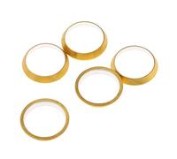 Aymzbd 5 Pièces Bague de Finition Aluminium Anneau Décoratif Accessoire Composant Canne à Pêche Métal Approprié pour Décoration Artisanale Réparation, 15.5