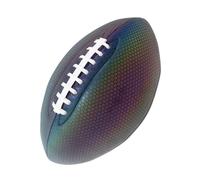 Aymzbd Ballon de Rugby Lumineux de Taille Officielle, Ballon D'entraînement Antidérapant, Ballon de Rugby Lumineux pour Football Américain en Intérieur, Bracelet Blanc
