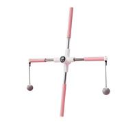 Aymzbd Bâton D'entraînement 2 en 1 : Correcteur de Posture, étireur Dorsal, Appareil D'étirement, Corde à Sauter sans Fil pour Le Renforcement Muscul, Rose