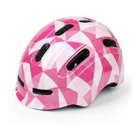 Aymzbd Casque Sécurité Enfant Mousse Impact Dense Coque PC Solide Ajustement Facile avec Sangles Adapté pour Vélo Skate Roller Pratique Équilibre Utilisation, Geometric Pink
